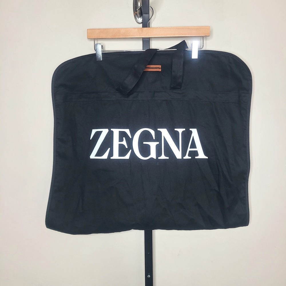Ermenegildo Zegna Black Garment Bag 42" Zip Travel Suit Blazer Coat